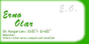 erno olar business card